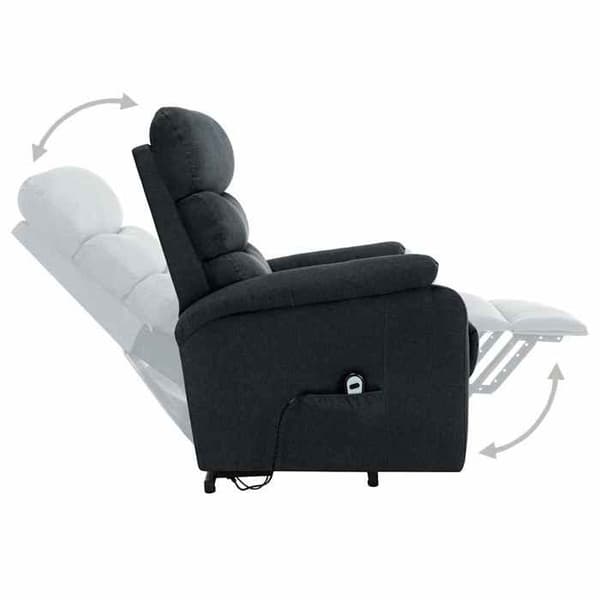 Maison Exclusive - Grått tyg lutande massagefåtölj Mörkgrå