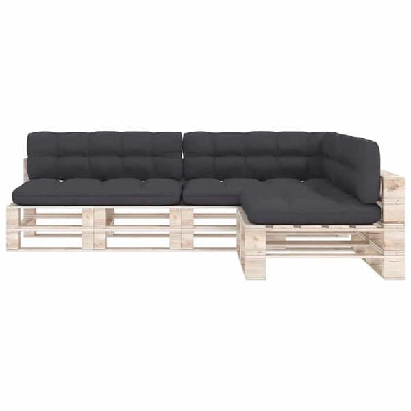 Maison Exclusive - Soffkuddar palett set om 7 Antracit