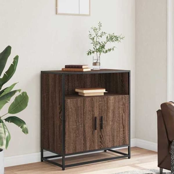 Maison Exclusive - Buffé ek brun 68x35x76 cm ingenjörsträ