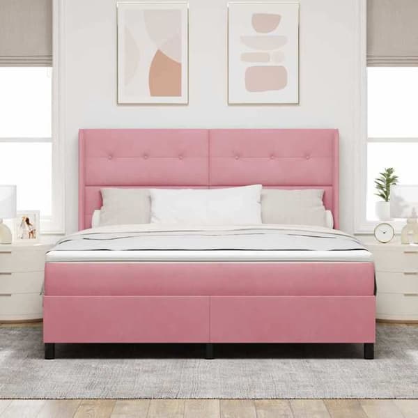 Maison Exclusive - Jousipatja ruusupäällysteellä 180 x 200 cm Sametti