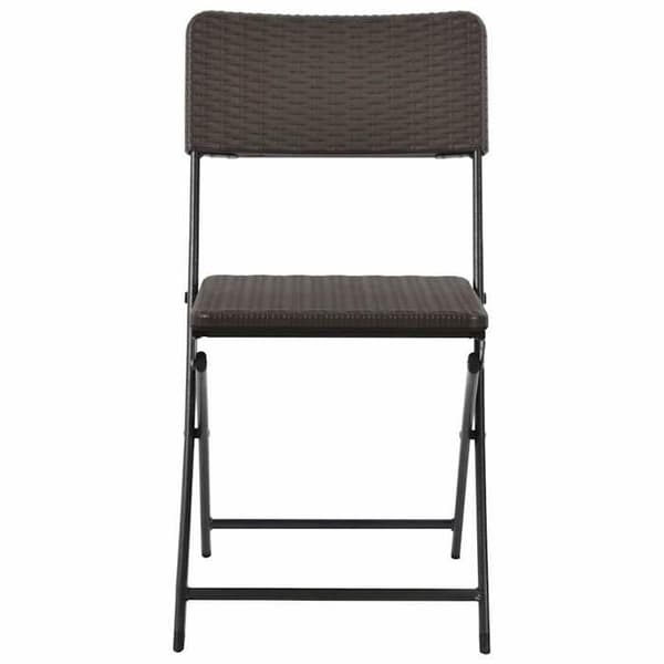 Maison Exclusive - Fällbara stolar 2 stycken PEHD och stål brun brun