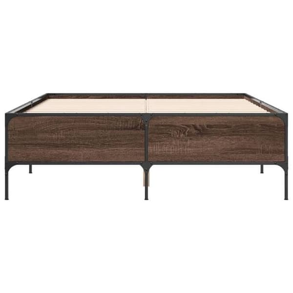 Maison Exclusive - Sengestel uden madras i brunt egetræ 140x200 cm