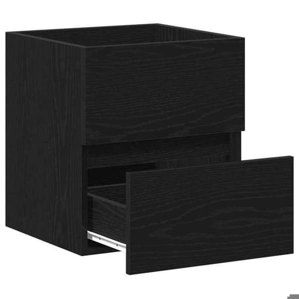 Maison Exclusive - Badeværelses underskabs møbel i sort eg 41 x 38,5 x 45 cm ingeniørtræ