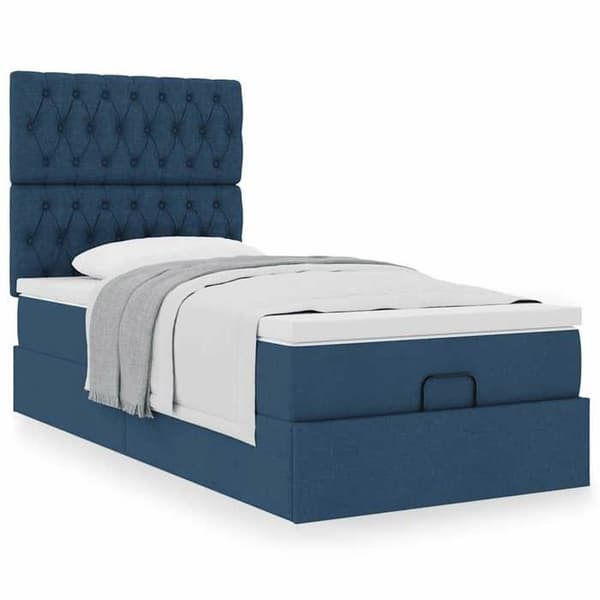 Lys ottoman - Maison Exclusive - Blå - 90 x 200 cm - Hydraulisk opbevaring Blå