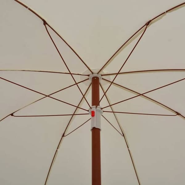 Puutarhavarjo - MAISON EXCLUSIVE - 240 cm - Teräspylväs - UV-suojattu polyesteri - 8 sälettä Sand