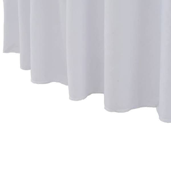 Maison Exclusive - Elastiska bordsdukar med kjol 2 st 150x74 cm Vit Vit