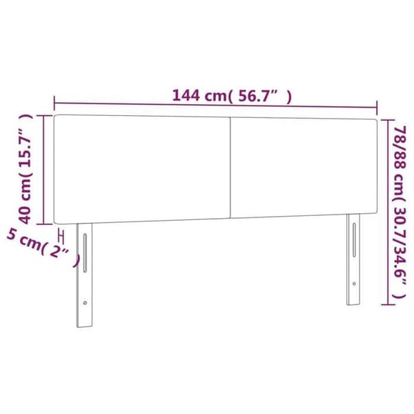 Maison Exclusive - LED-päätyruutu Vaaleanpunainen 144x5x78/88 cm Sametti rosa