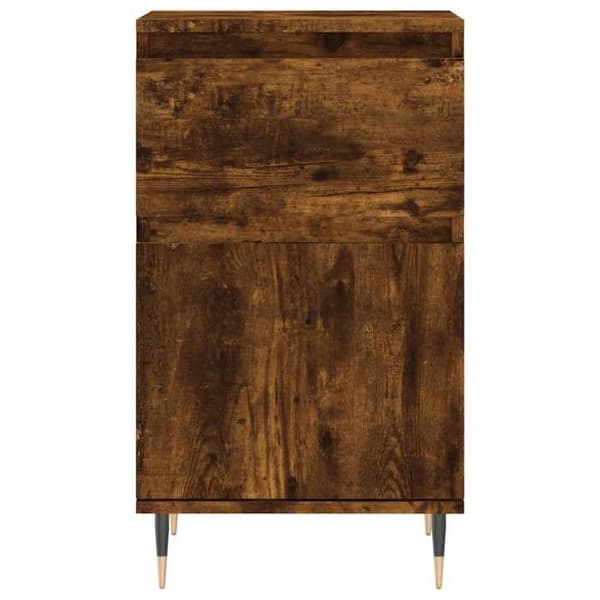 Maison Exclusive - Bufféer 2 st rökt ek 40x35x70 cm ingenjörsträ