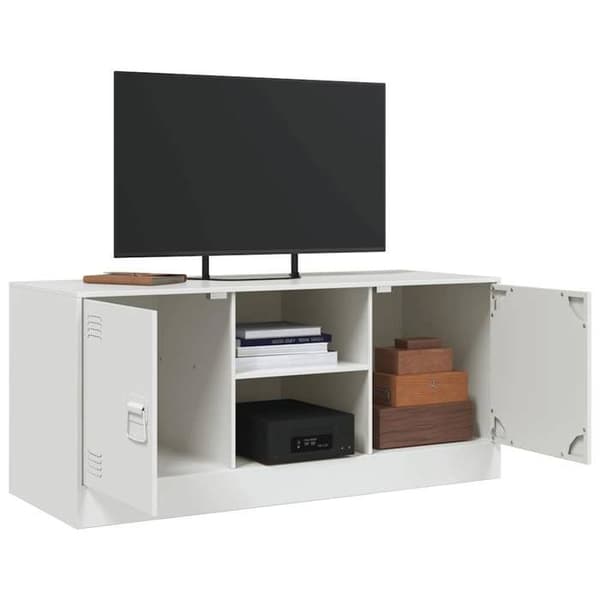 Maison Exclusive - TV-möbel vit 99x39x44 cm stål