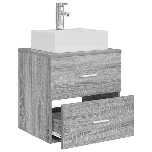Exklusiv möbel - Väggmonterad handfat Vanity Sonoma grå 49,5 x 41 x 62,5 cm Sonoma grå