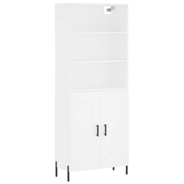 Maison Exclusive - Buffé hög Vit 69,5x34x180 cm Ingenjörsträ Vit