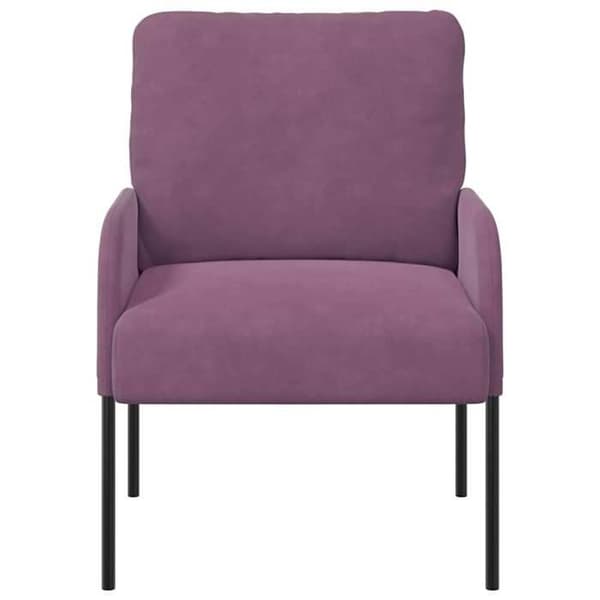 Soffa - EXKLUSIVT HUS - Kudde 55 cm - Purpur - Polyesteröverdrag - Metallben Lila