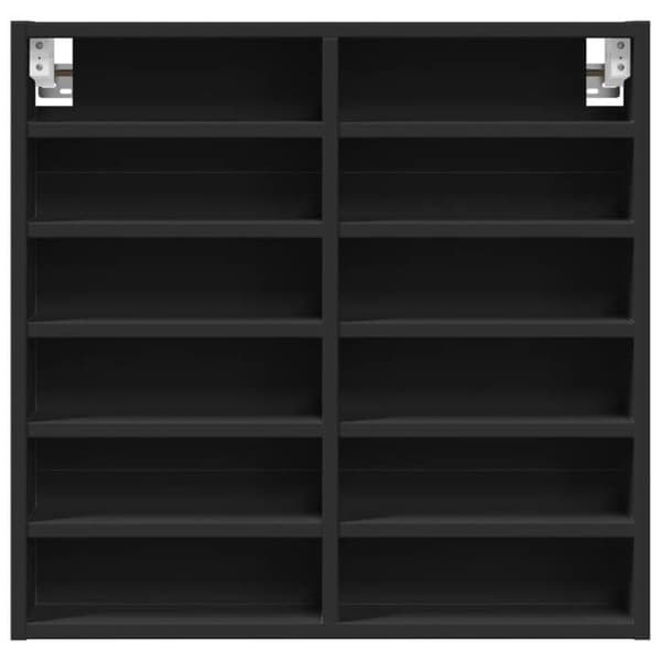 Maison Exclusive - Vitrineskab sort 60x8,5x58 cm ingeniørtræ