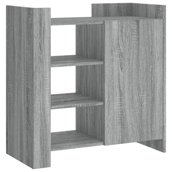Buffet - EKSKLUSIVT HUS - Buffet Sonoma grå 73,5x35x75 cm - Ingeniørtræ - 1 dør - Vendbare paneler Sonoma grå