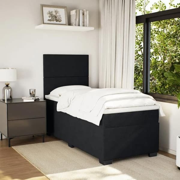 Maison Exclusive - Lakanat ja patja Musta 80x200 cm Sametti