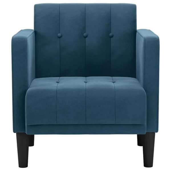 Maison Exclusive - Sofa stol med armlæn i blå velour 53 cm
