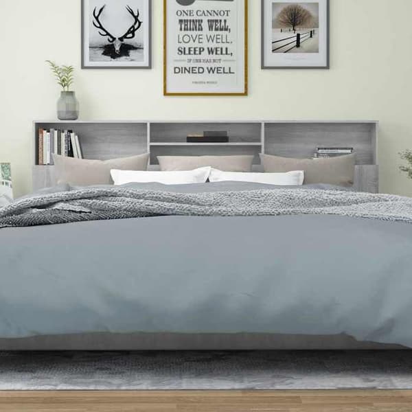 Maison Exclusive - Sonoma harmaa sängynpäätykaappi 220x19x101,5 cm grå