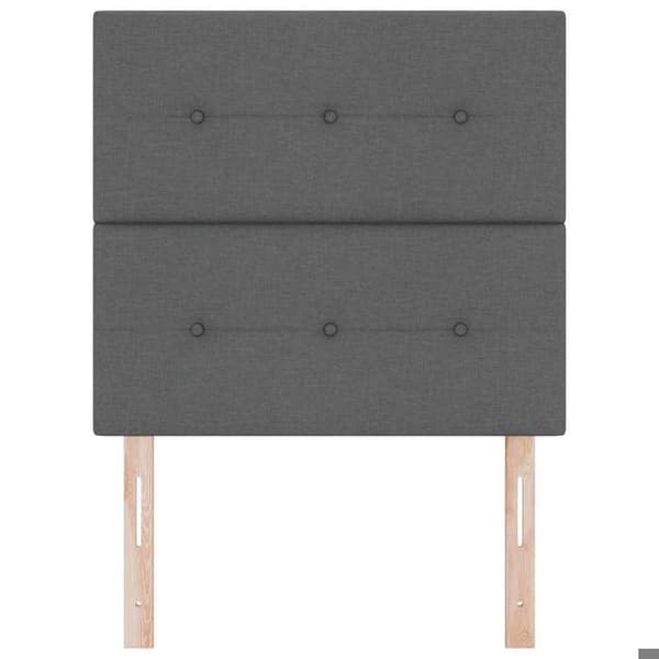 Maison Exclusive - LED-hovedgærde med LED-strips Mørkegrå 80 cm stof
