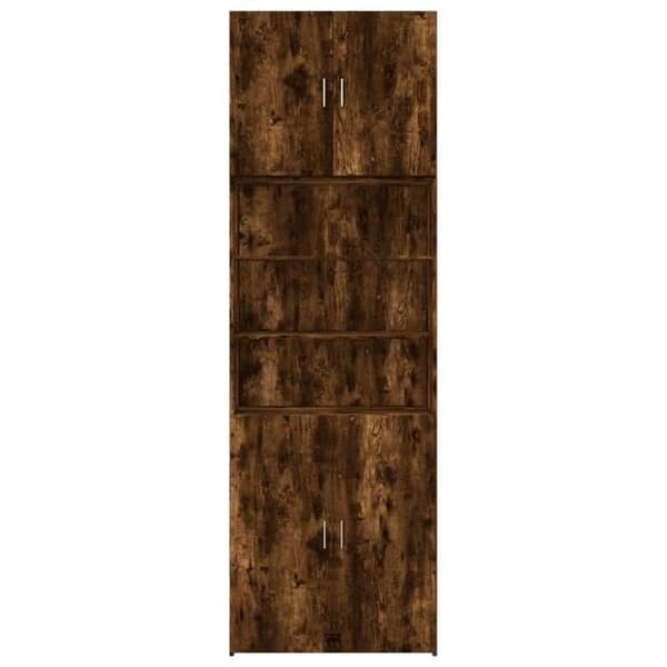 Maison Exclusive - Buffet høj røget eg 80x42,5x249 cm ingeniørtræ