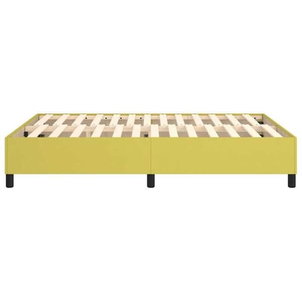 Maison Exclusive - Sängram med ribbor grön 140x190 cm tyg