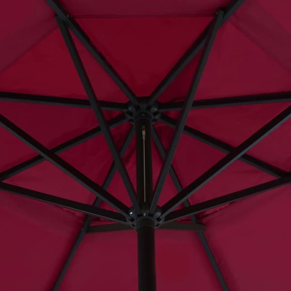 Maison Exclusive - Rød haveparasol med bærbar base Röd