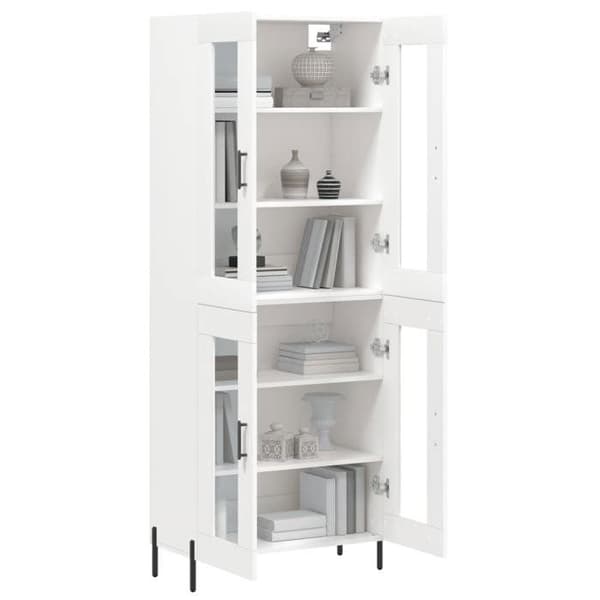 Maison Exclusive - Buffé hög Vit 69,5x34x180 cm Ingenjörsträ