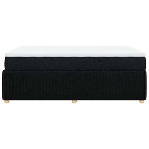 Maison Exclusive - Seng med lameller og madras Sort 120x200 cm Stof