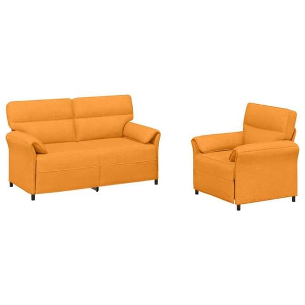 Maison Exclusive - 2-delars Soffgrupp Mörkgul Tyg Mörk gul