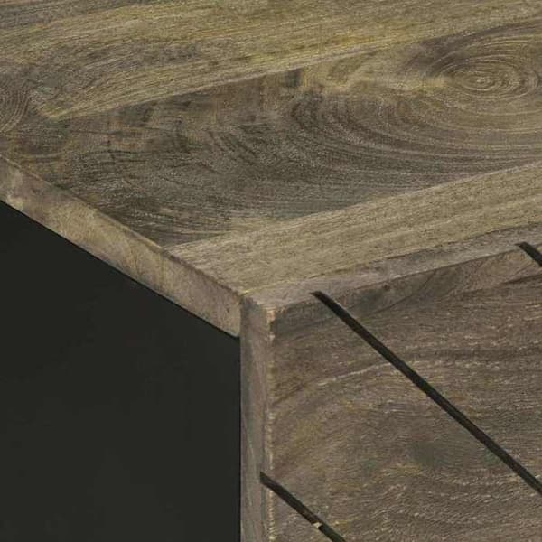 Maison Exclusive - Musta sohvapöytä 100x54x40 cm mangopuusta