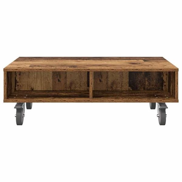 Sideborde - MAISON EXCLUSIVE - 90x50x30 cm - Ingeniørtræ - Rektangulær - 4 hjul (2 låsbare) Gammalt trä