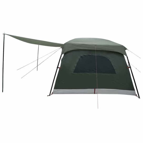 Familjetält - EXKLUSIVT HUS - 6 personer - Armégrön - Polyester - Fällbart & väderbeständigt