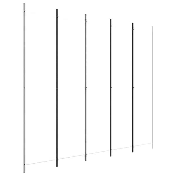 Maison Exclusive - Avskiljande vägg 5 paneler Vit 250x220 cm Tyg Vit