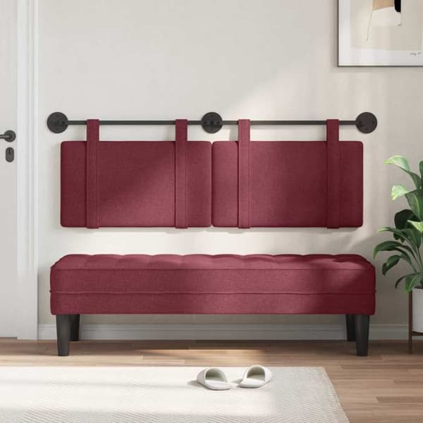 Maison Exclusive - Hängande sänggavel Bordeaux Tyg