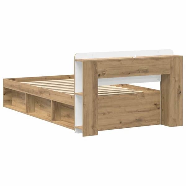 Maison Exclusive - Sängram med förvaring Ek hantverk 100 x 200 cm
