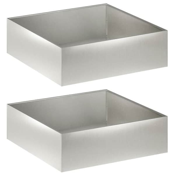 Maison Exclusive - Trädgårdskrukor 2 st Silver 100 x 100 x 30 cm