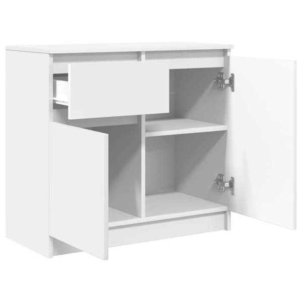 Maison Exclusive - Buffé med låda vit 71x35x65 cm ingenjörsträ Vit