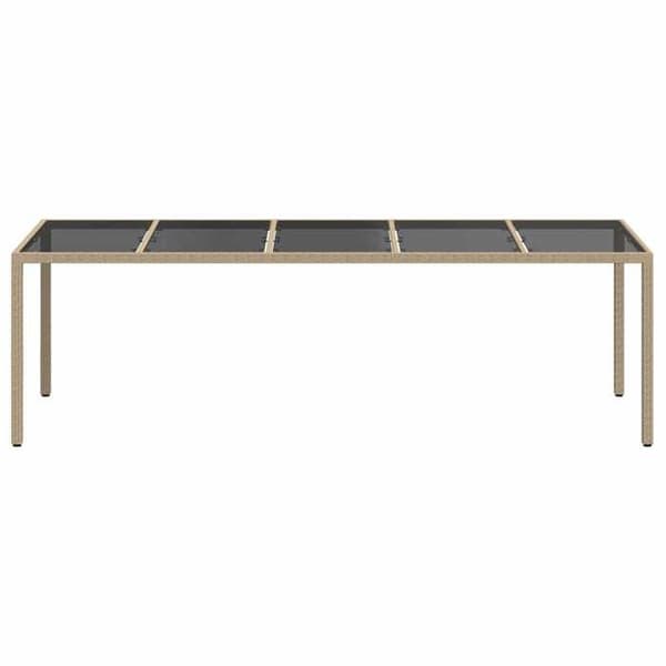 Maison Exclusive - Beige trädgårdsbord i polyrotting beige