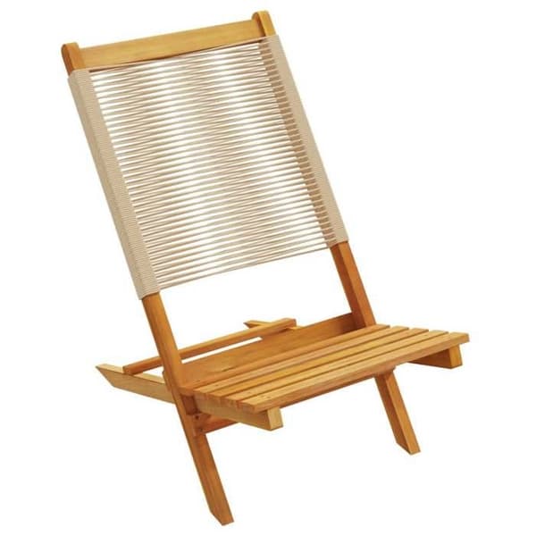 Havestole - EKSKLUSIVT HUS - Sæt af 2 - Akacietræ - Polypropylen - Sammenklappelige beige