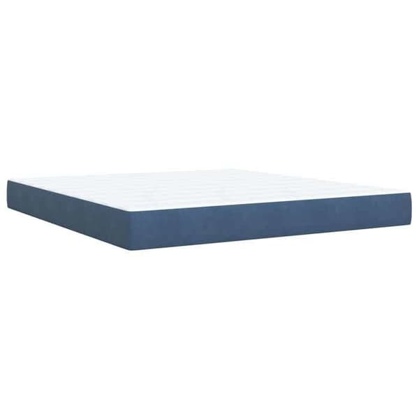 Maison Exclusive - Boxspring säng med mörkblå madrass 180 x 200 cm Sammet Mörkblå