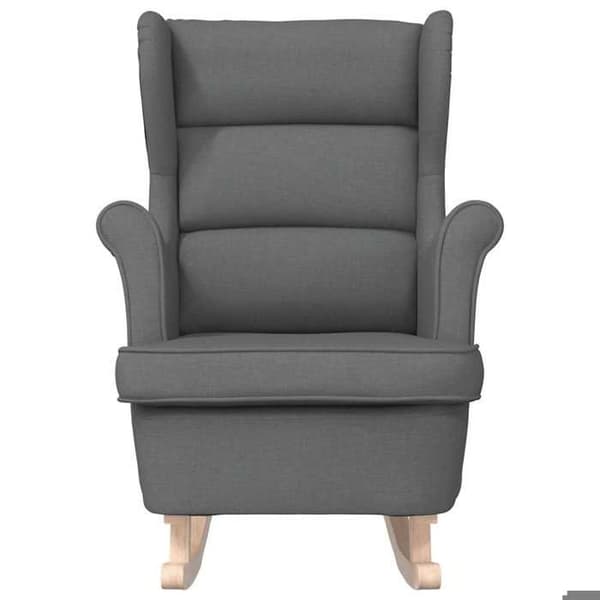 Maison Exclusive - Tummanharmaa keinutuoli 74x90x102 cm kangas
