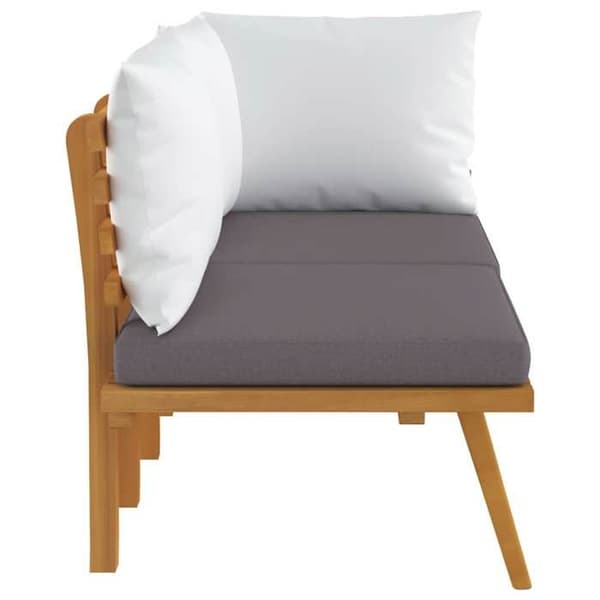 Maison Exclusive - Havegruppe 2 stk med puder i solid akacietræ