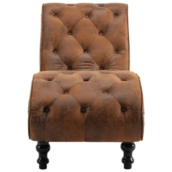 Maison Exclusive - Brun simili-læder chaiselong