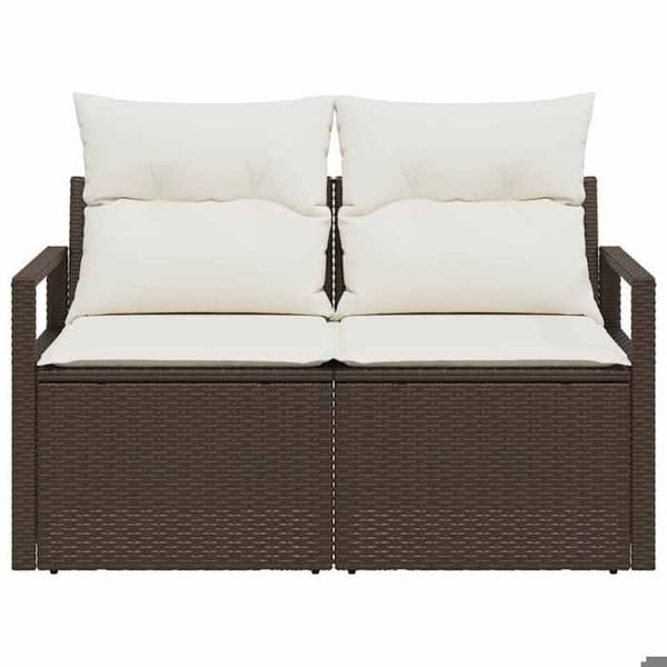 Maison Exclusive - Trädgårdsoffa med kudde 120 x 62 x 69 cm polyrotin