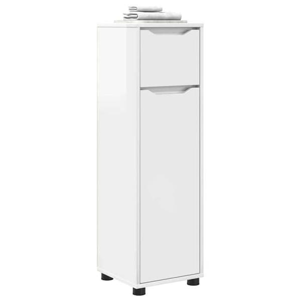 Maison Exclusive - Badrumsskåp Vit glans 30,5 x 30 x 101 cm Strålande vit