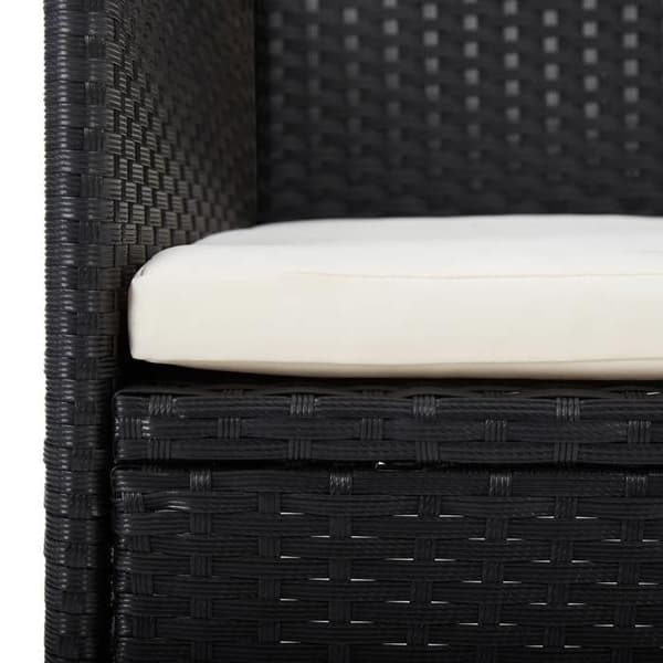 Maison Exclusive - Havemøbler sæt med puder 7 stk Sort Svart