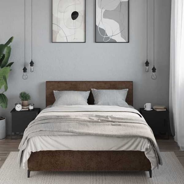 Nattabeller - EKSKLUSIV HUS - 2 dele - Sort - Spånplader - 2 skuffer - 40x30x40 cm Svart