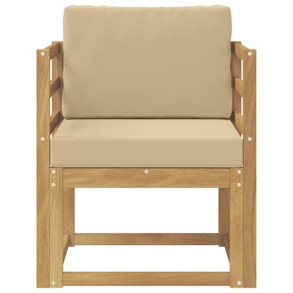 Maison Exclusive - Utomhussoffa Polyester Vit och Beige