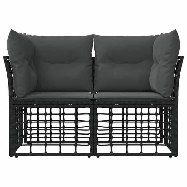 Utomhussoffa - EXKLUSIVT HUS - Loveseat 2 platser - Polyrotin & pulverlackerad stål - Grå - Modulär design