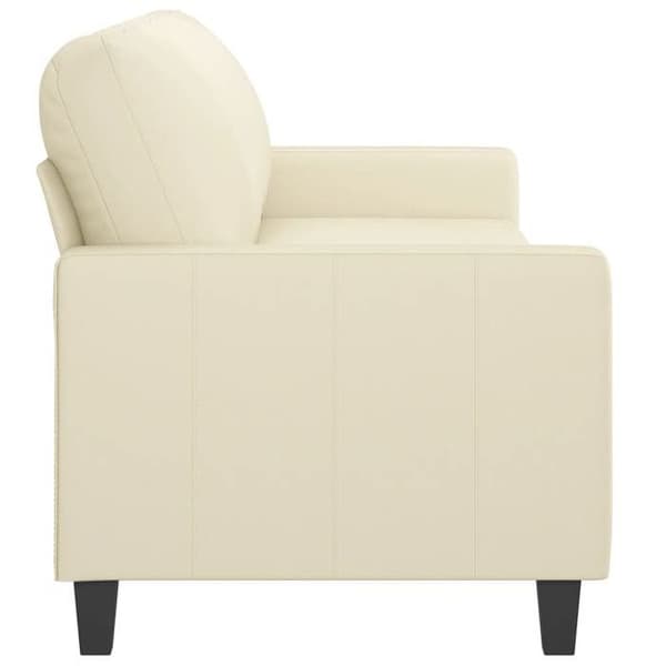 Maison Exclusive - 3-sitssoffa Creme 180 cm Syntetläder Grädde