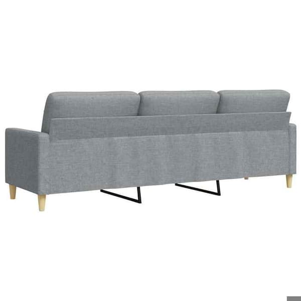 Maison Exclusive - Soffa 3-sits Grå 210 cm Tyg Ljusgrått